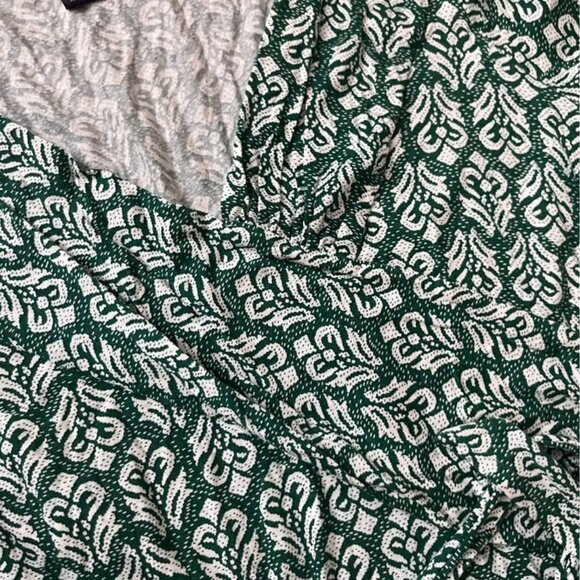 Club Monaco green and white wrap dress size M - Picture 5 of 7